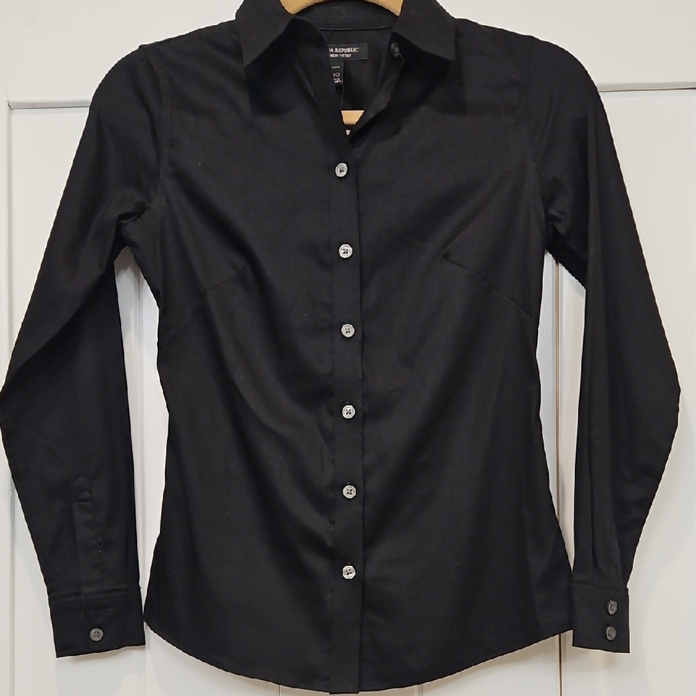 Women's Banana Republic Black Dress Shirt